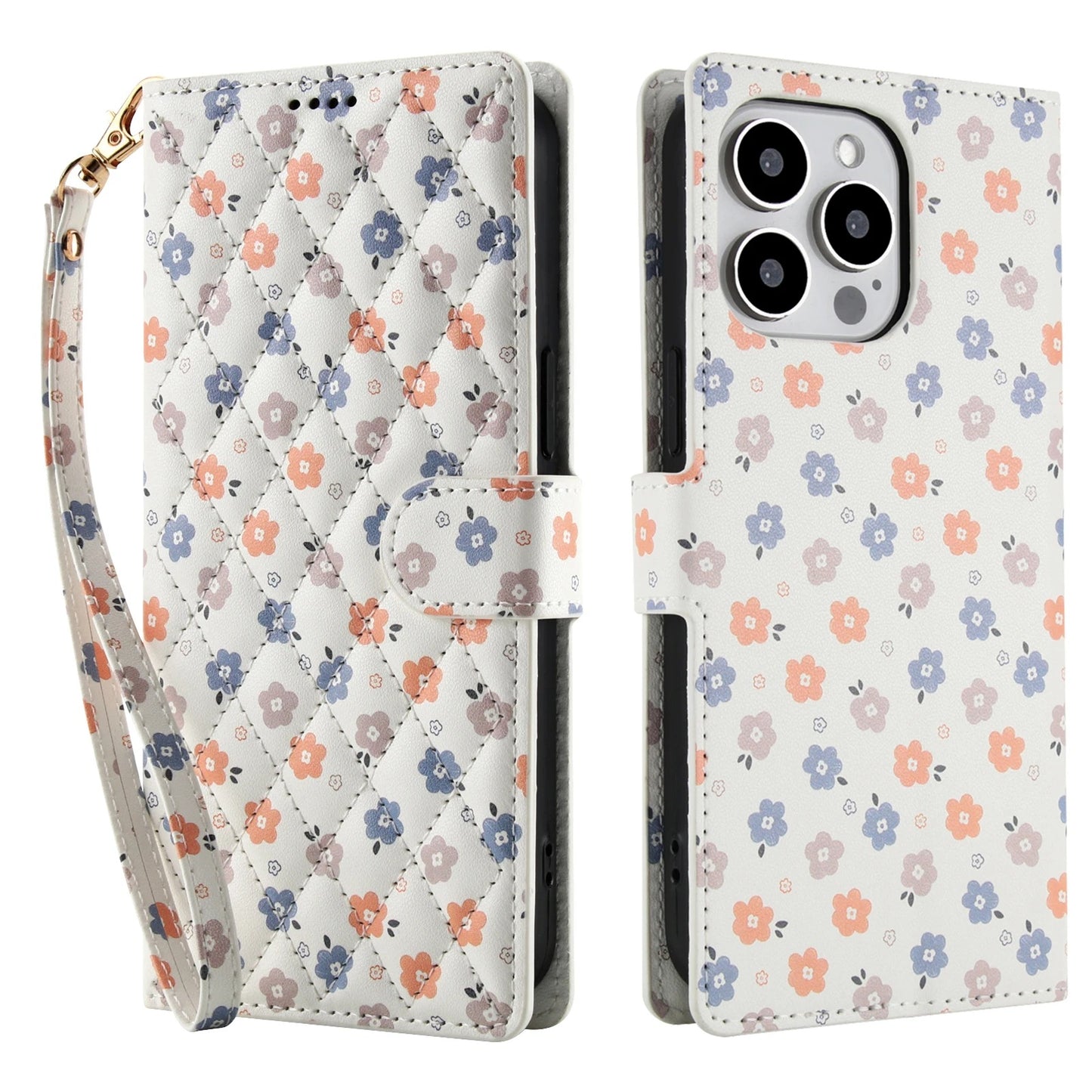 Etui imprimé floral à fermeture magnétique pour Redmi (série Note)