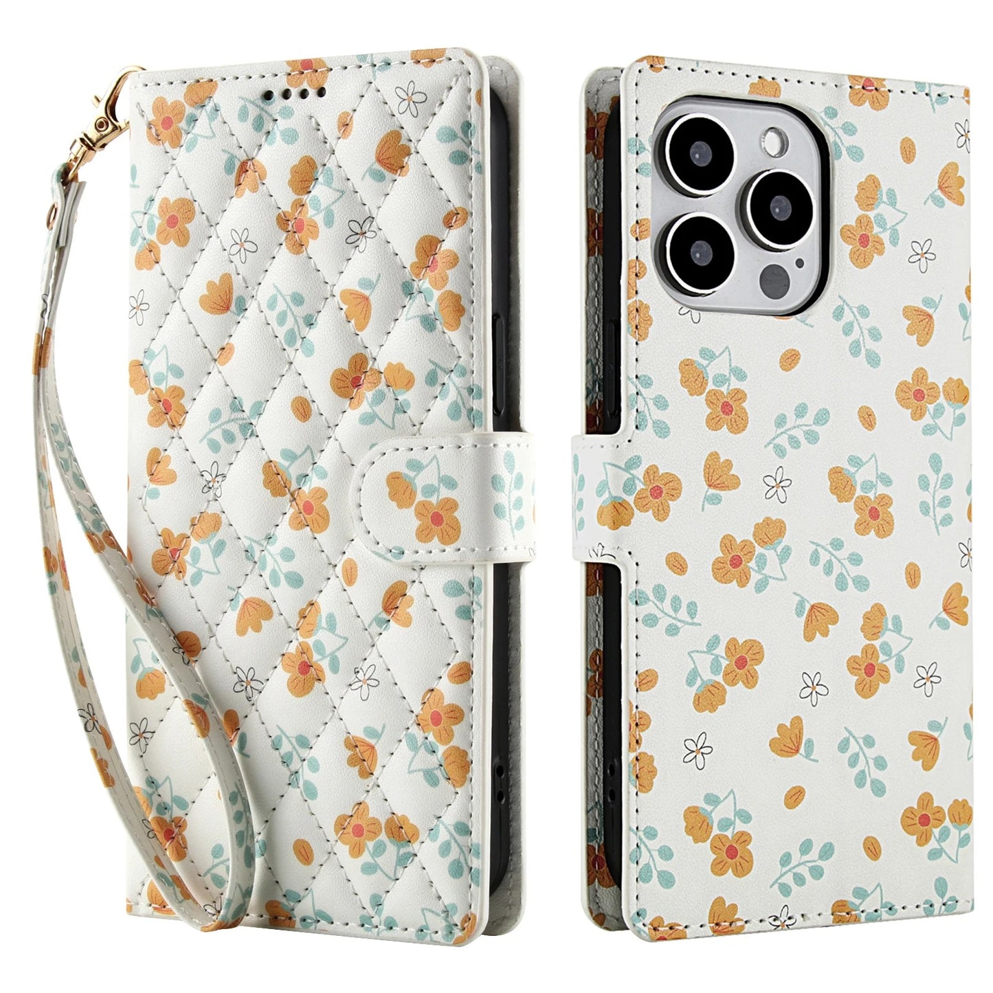 Etui imprimé floral à fermeture magnétique pour Redmi (série Note)