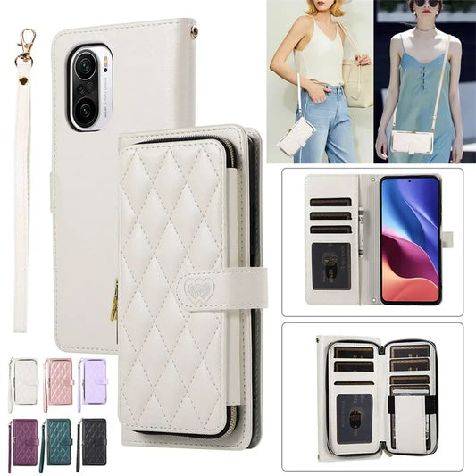 Etui portefeuille à bandoulière très élégant pour Redmi (série Note)