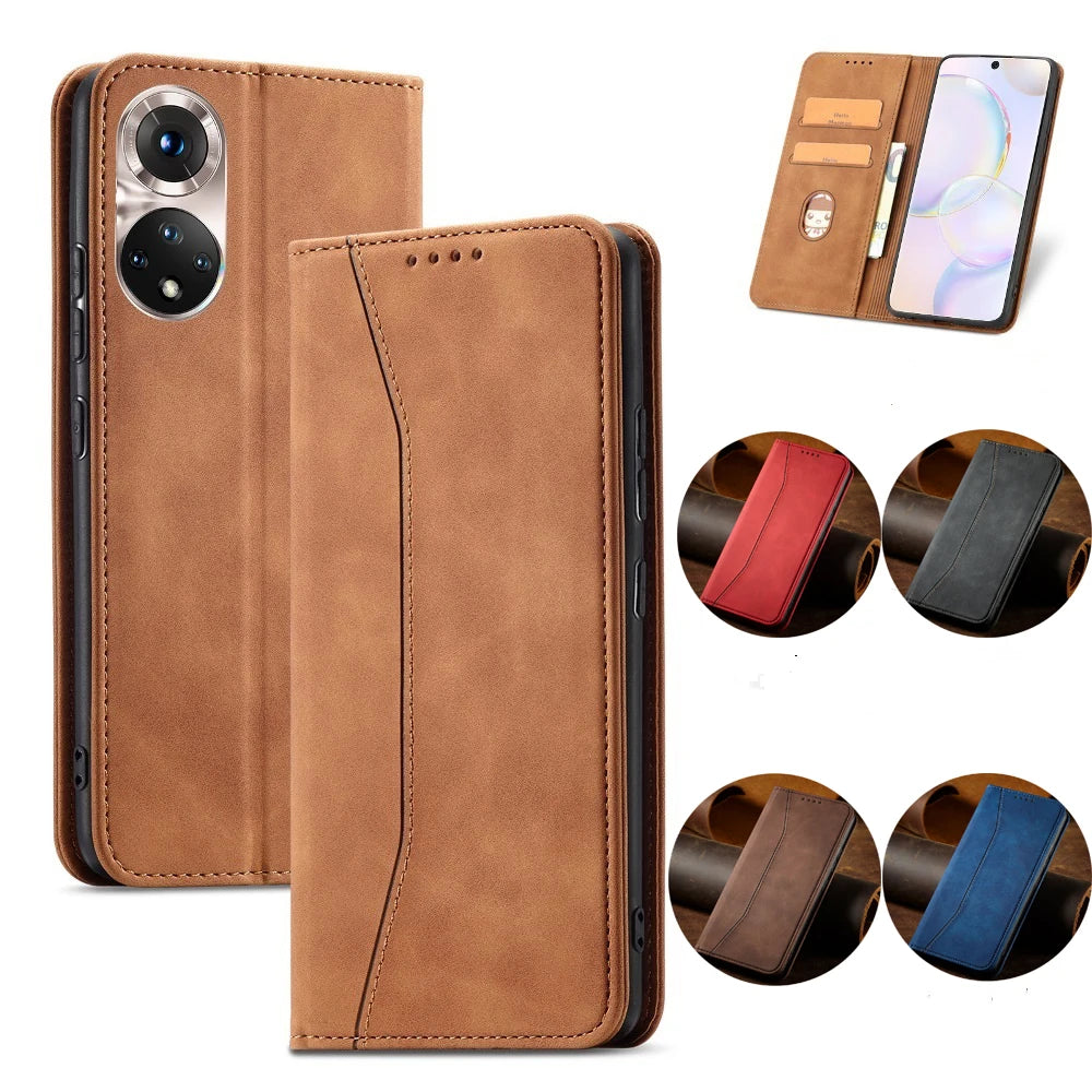 Etui de protection à fermeture magnétique pour Huawei (série Honor)
