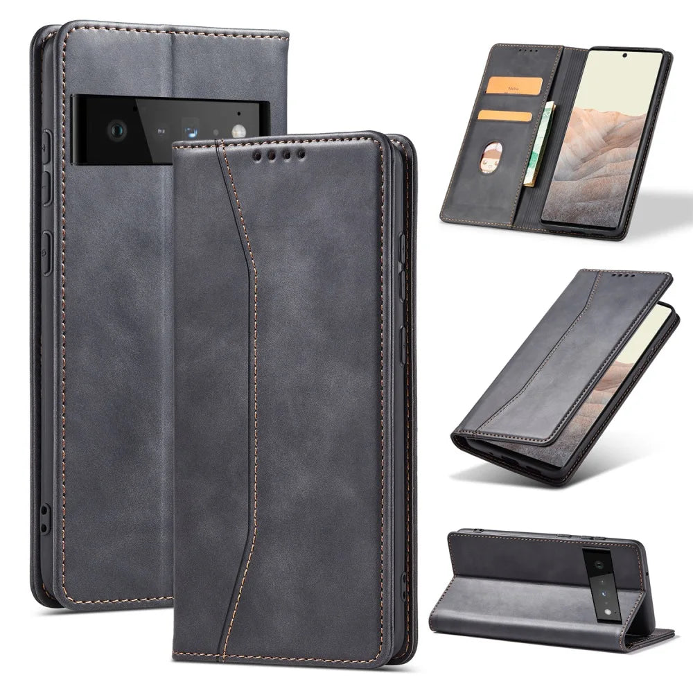 Etui de protection à fermeture magnétique pour Google Pixel