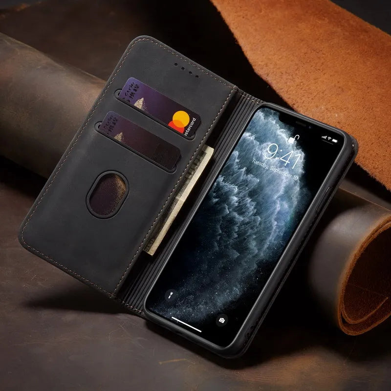 Etui de protection à fermeture magnétique pour Samsung Galaxy (série S début)