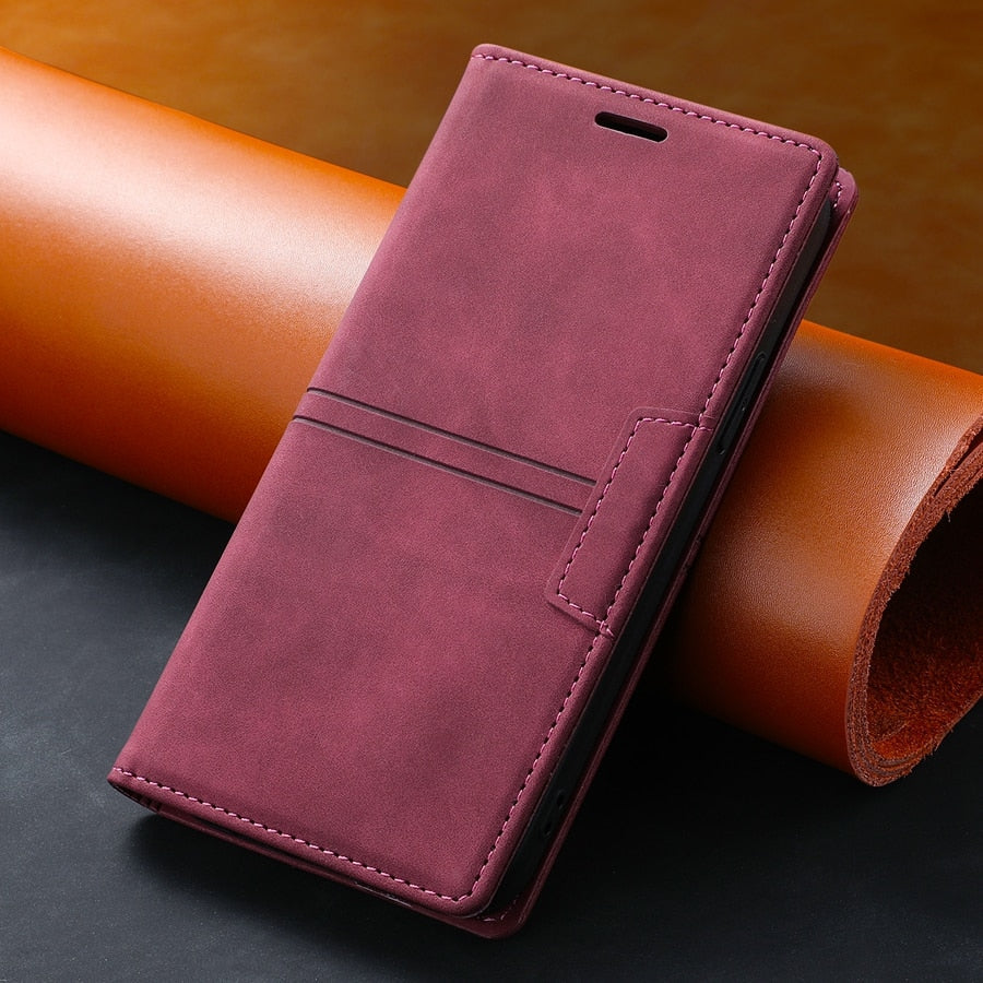 Etui à fermeture magnétique pour Téléphones Samsung (série S fin)