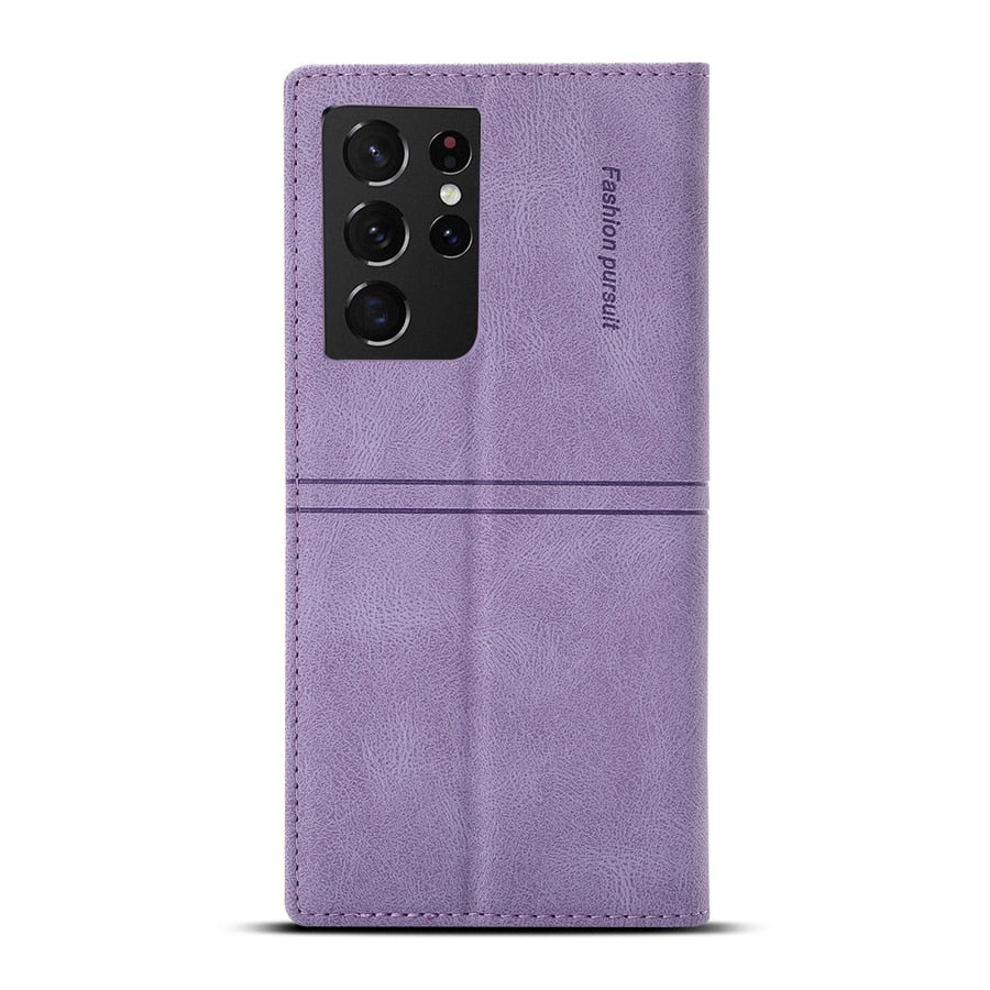 Etui à fermeture magnétique pour Téléphones Samsung (série S fin)