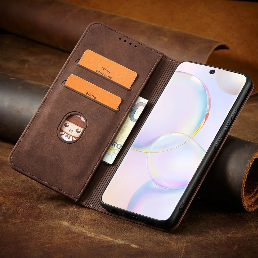 Etui de protection à fermeture magnétique pour Huawei (série Honor)