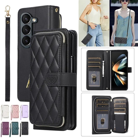 Etui portefeuille à bandoulière très élégant pour Samsung Z Fold