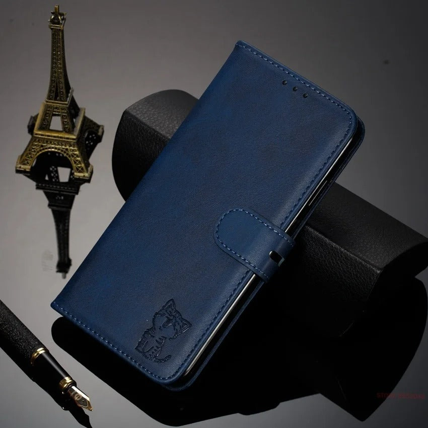 Etui motif chaton, pour protection Huawei (série Honor, Y et Nova)