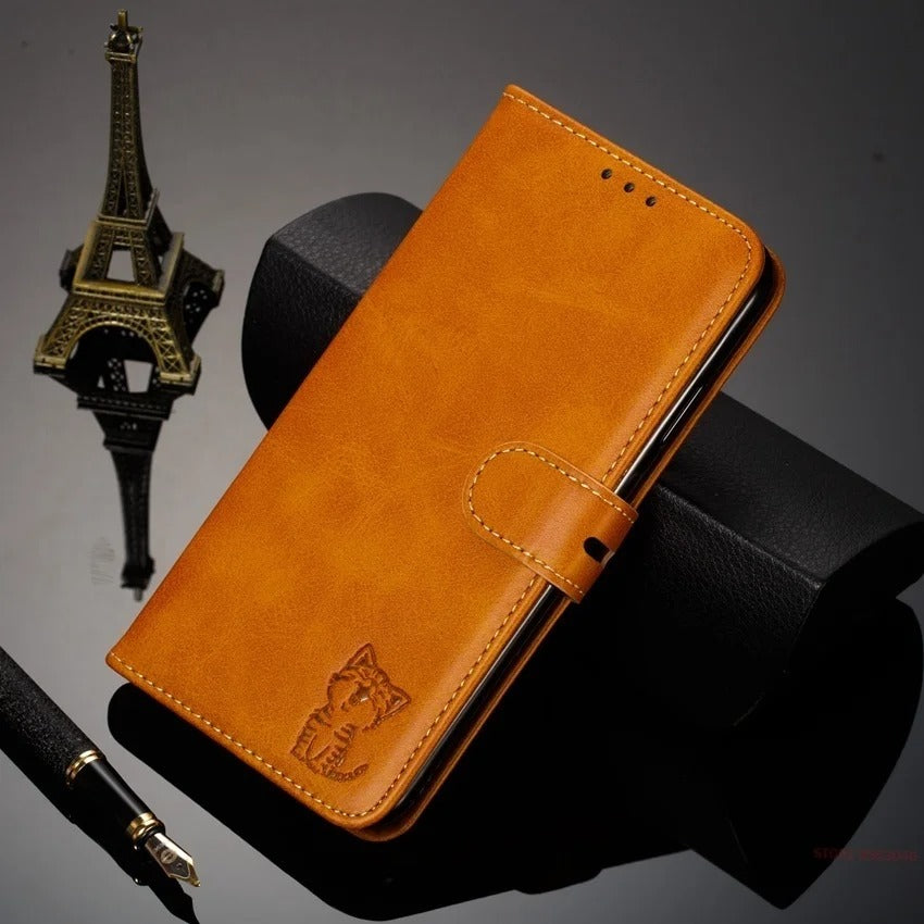 Etui motif chaton, pour protection Huawei (séries P et Mate)