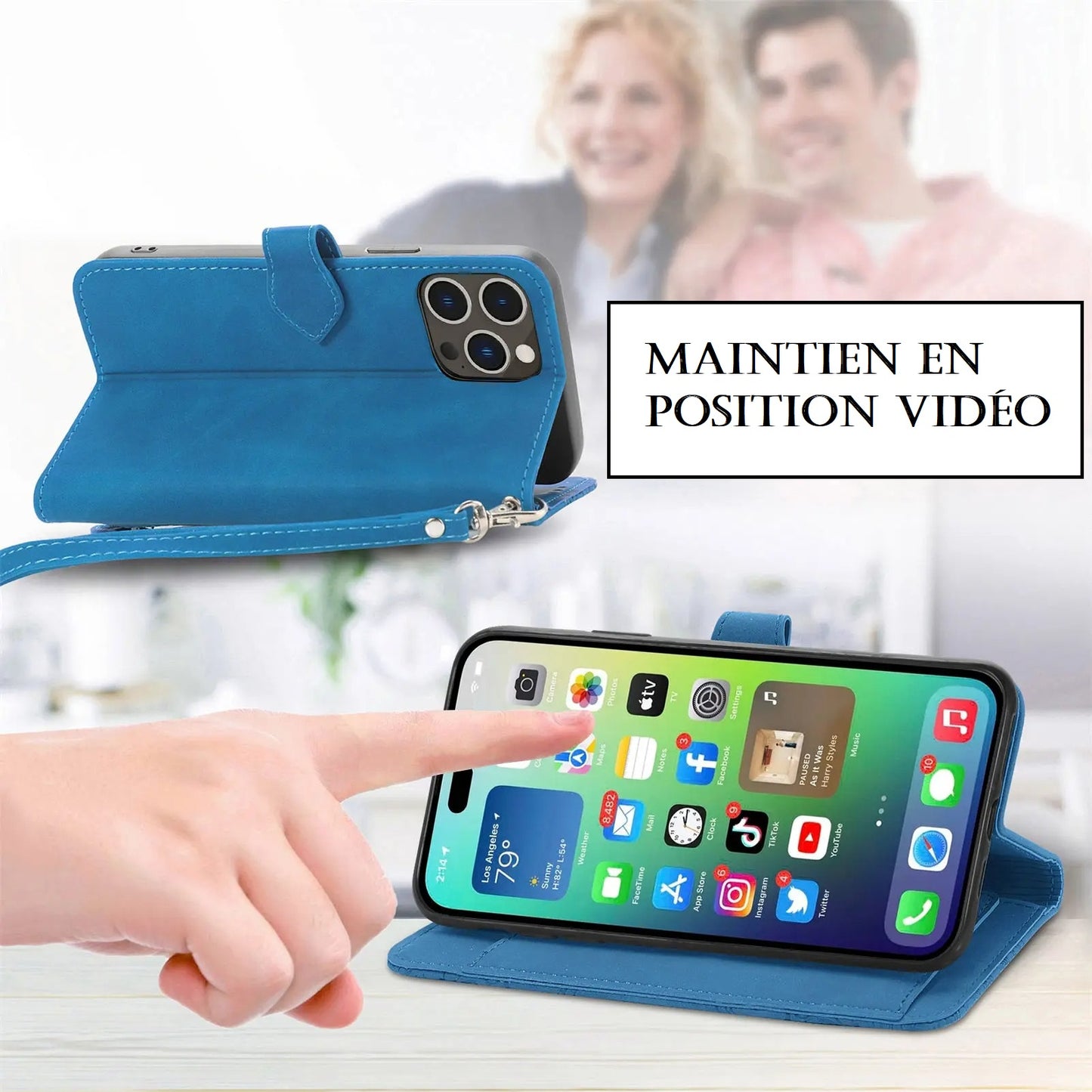 Etui de protection à bandoulière pour Oppo (série Realme)