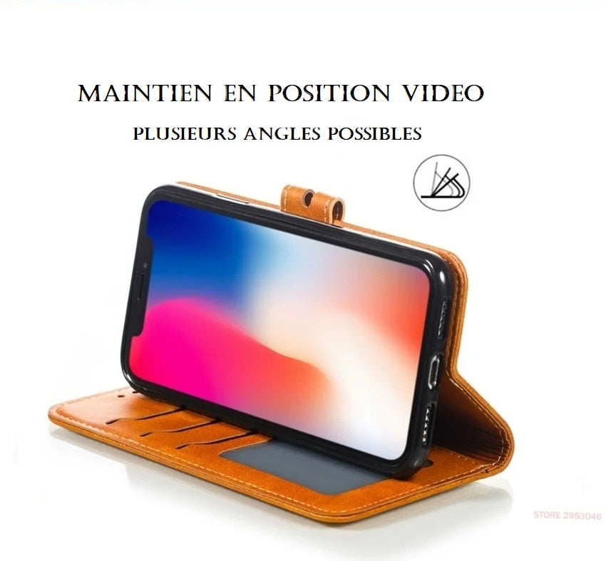 Etui motif chaton, pour protection Huawei (séries P et Mate)