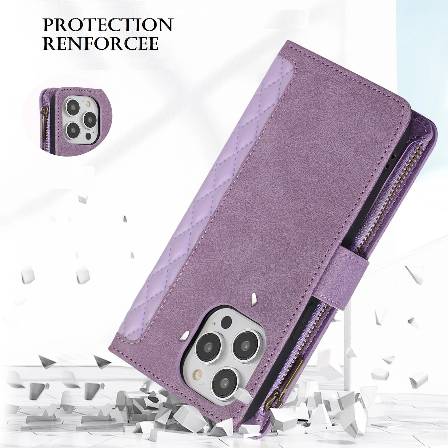 Etui porte-monnaie à bandoulière pour Samsung (série A) - www.Phone-Accessoires.fr