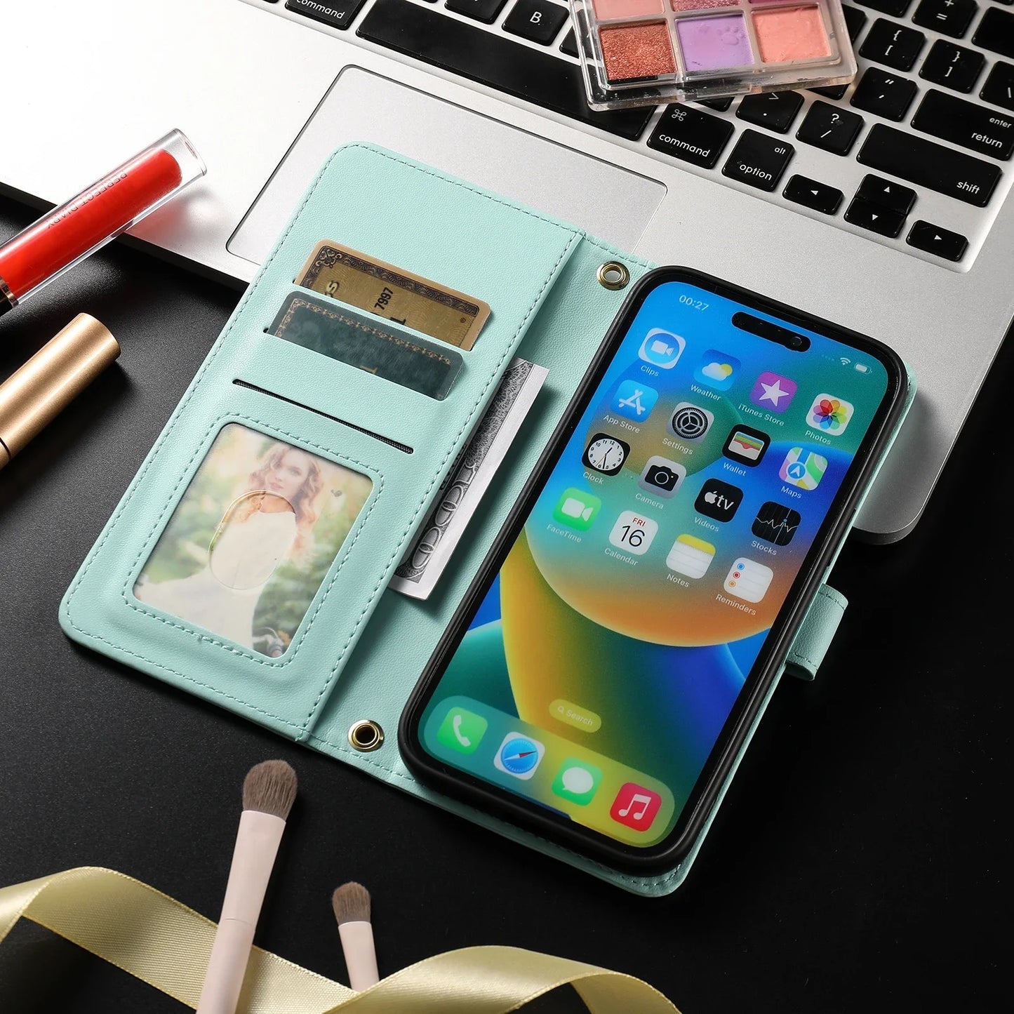Etui très chic, à bandoulière pour téléphones Samsung (série A fin)