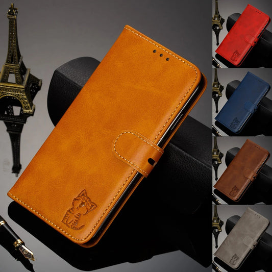 Etui motif chaton, pour protection Samsung (séries Note)