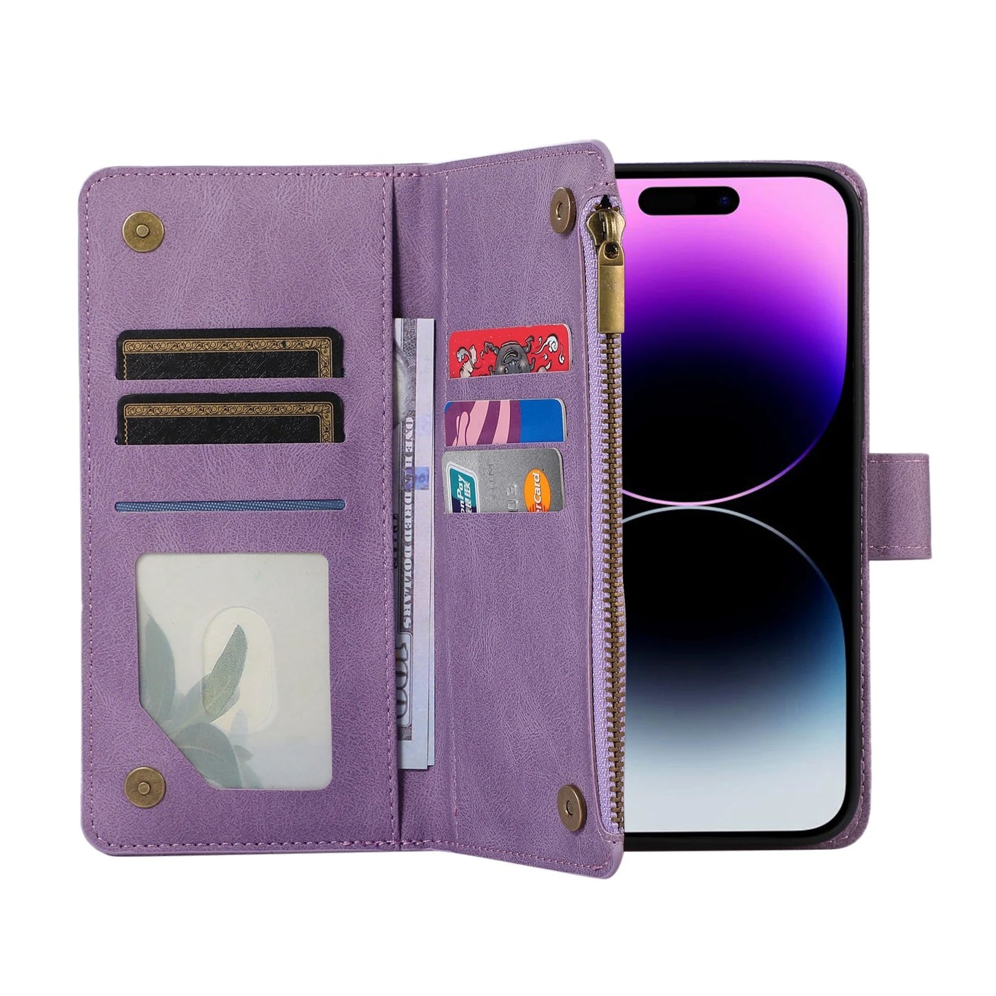Etui porte-monnaie à bandoulière pour iPhone (du 6 au 12) - www.Phone-Accessoires.fr