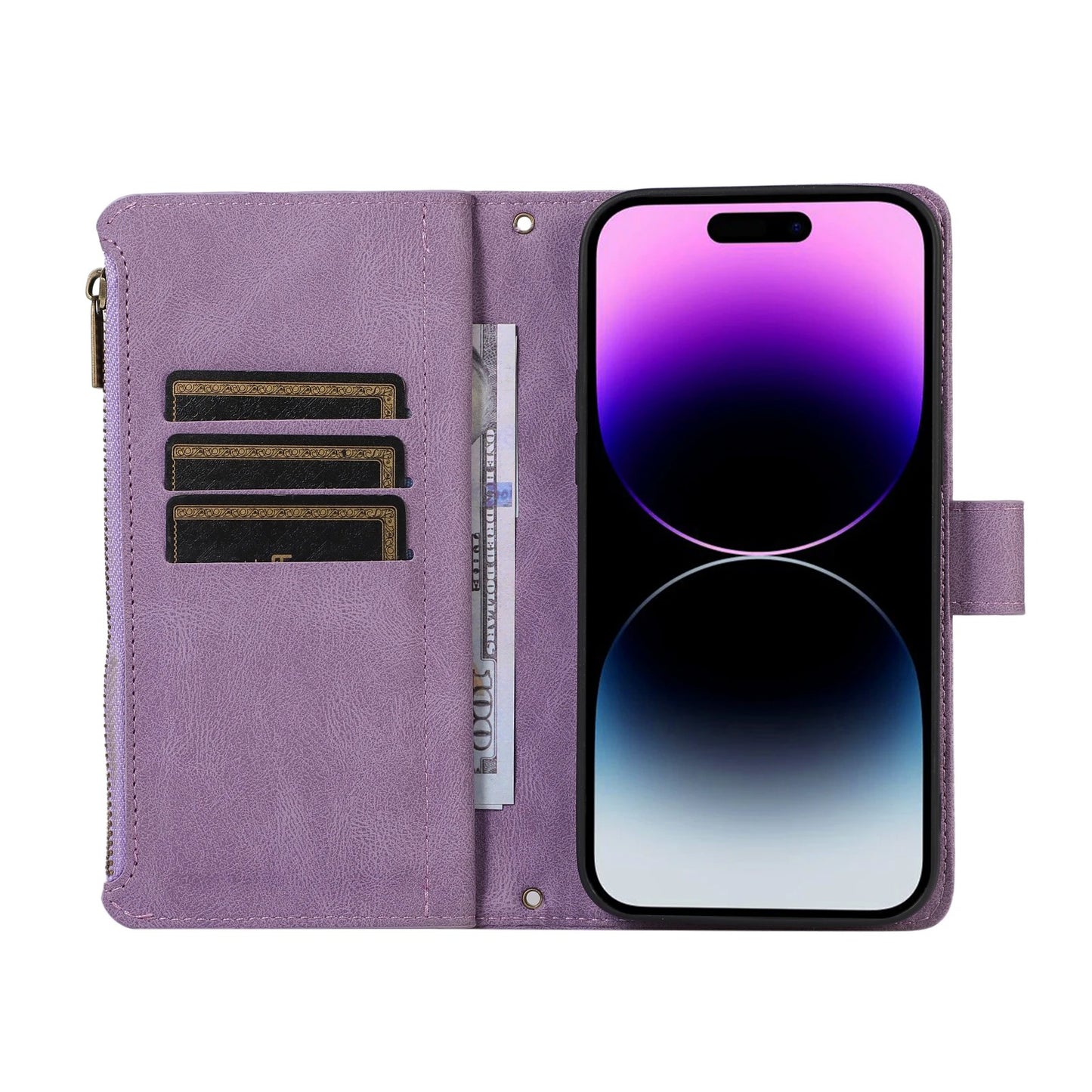 Etui porte-monnaie à bandoulière pour iPhone (du 13 au 16) - www.Phone-Accessoires.fr