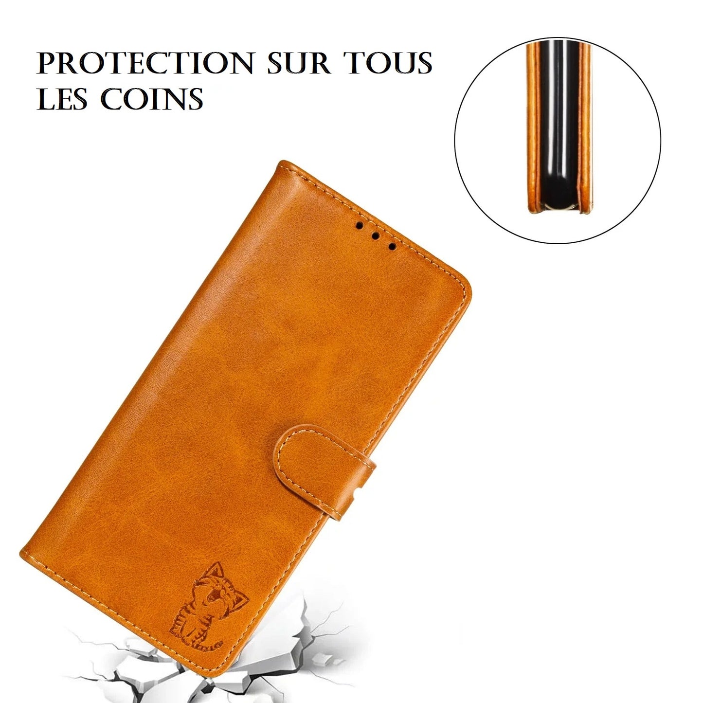 Etui motif chaton, pour protection Huawei (série Honor, Y et Nova)