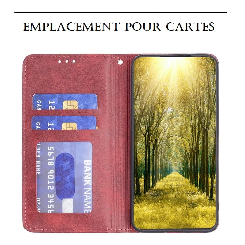 Etui à fermeture magnétique pour Téléphones Samsung (séries Note et M) - www.Phone-Accessoires.fr