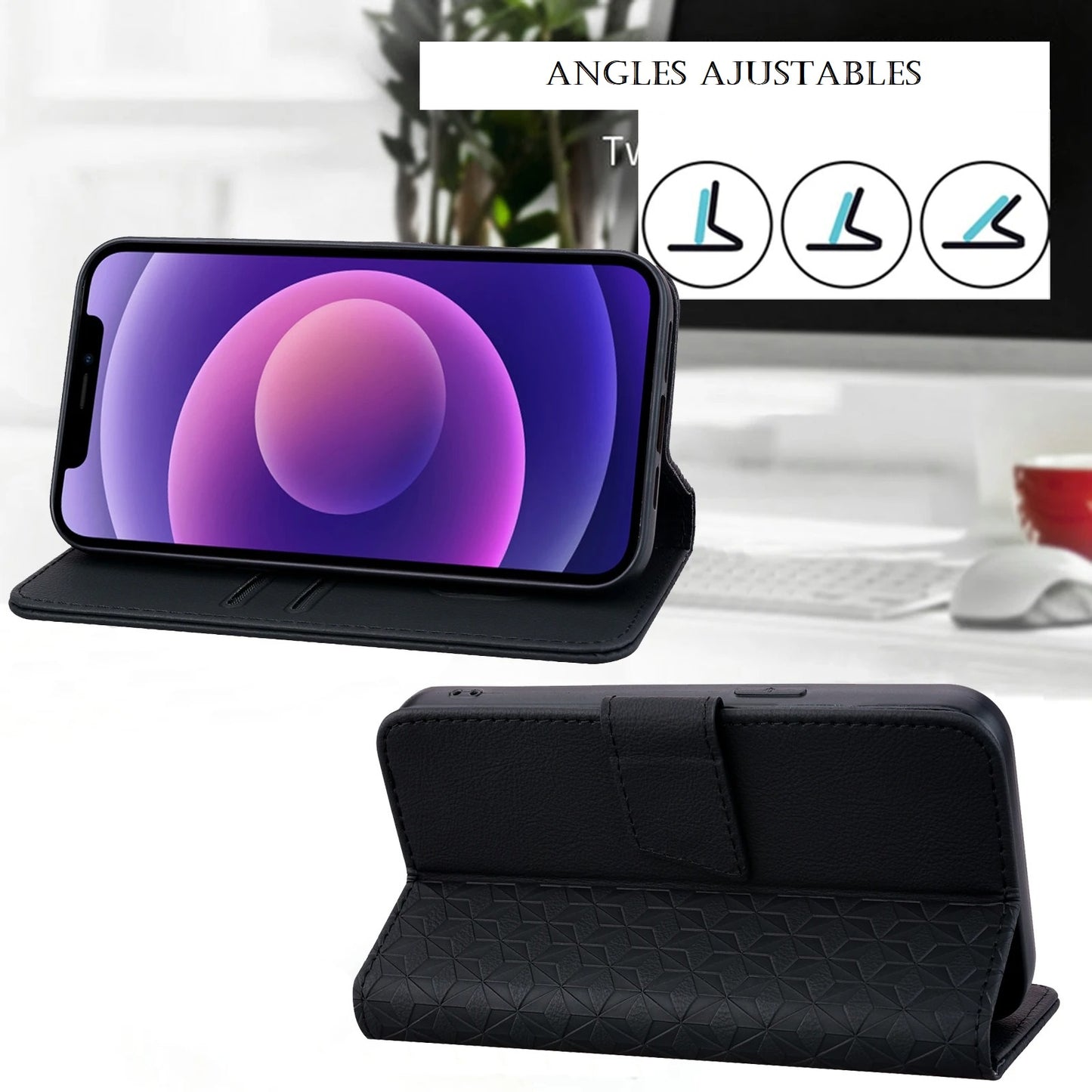 Etui design à fermeture magnétique pour téléphones Samsung (série S) - www.Phone-Accessoires.fr