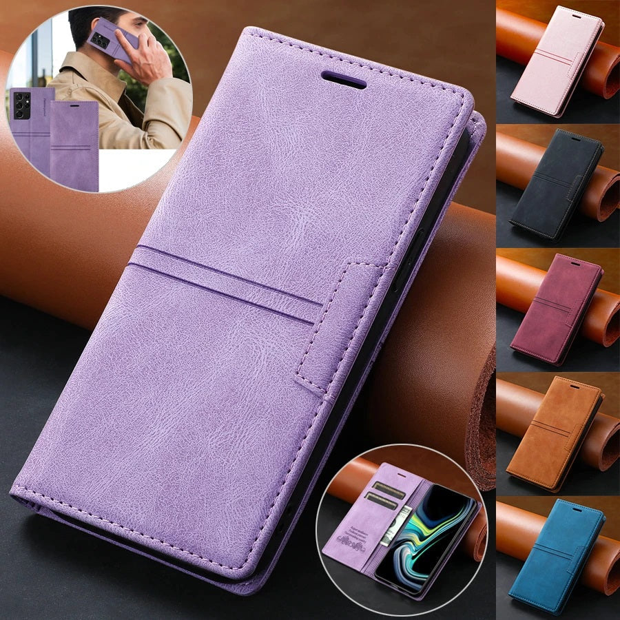 Etui à fermeture magnétique pour Téléphones Samsung (série S fin)