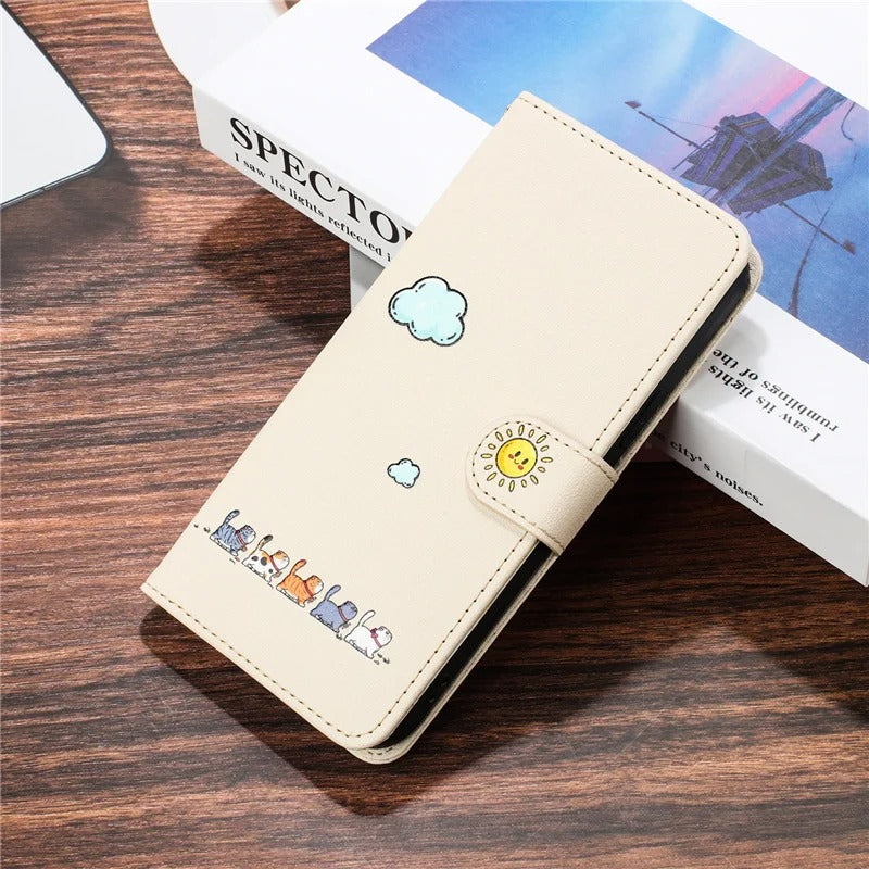 Etui motif chatons pour téléphones Redmi (série Note)