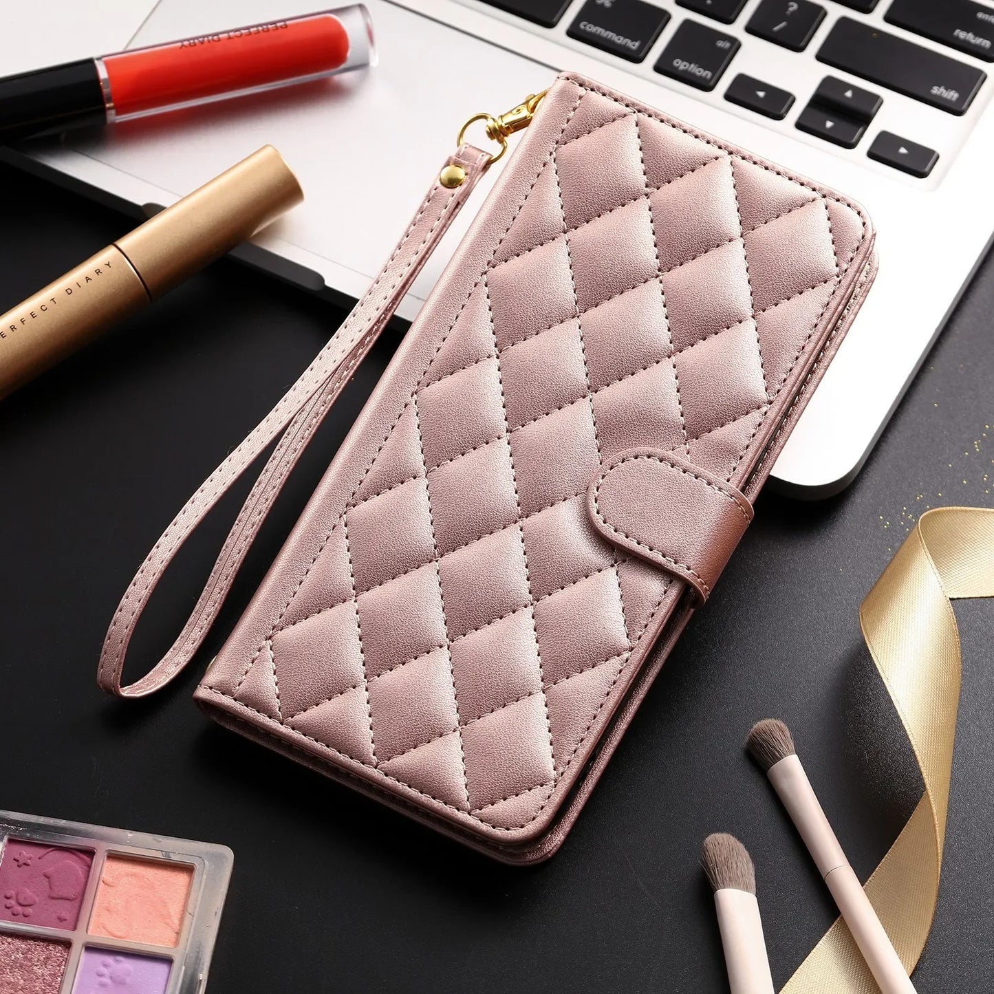 Etui très chic, à bandoulière pour téléphones Huawei (séries P, P Smart et Y)
