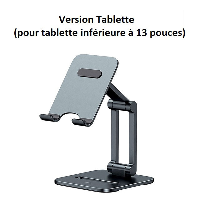 Support repliable en aluminium smartphone/tablette pour bureau - www.Phone-Accessoires.fr