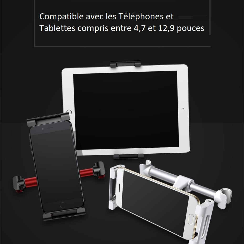 Support Tablette/Téléphone pour siège arrière de voiture - www.Phone-Accessoires.fr
