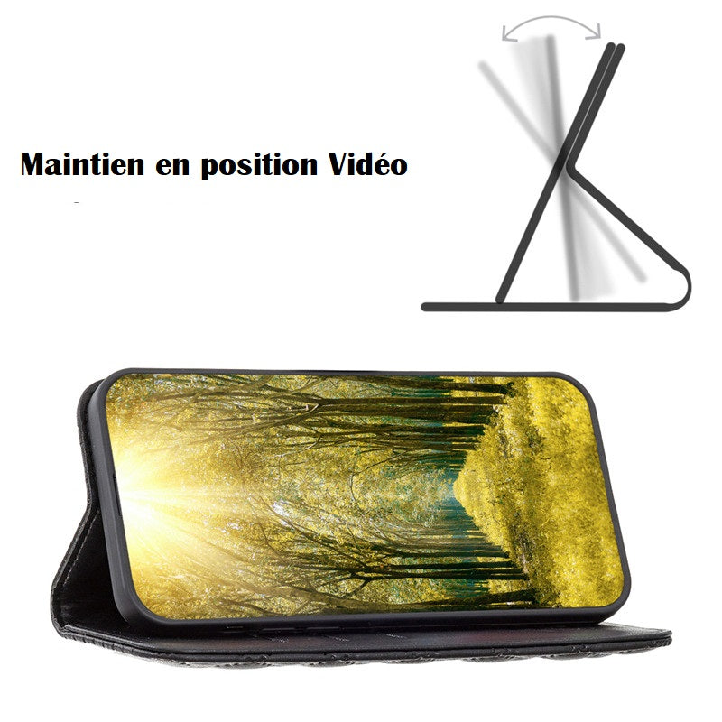 Etui à fermeture magnétique pour iPhone (du 13 au 16) - www.Phone-Accessoires.fr