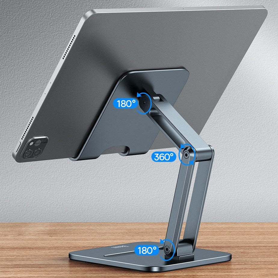 Support repliable en aluminium smartphone/tablette pour bureau - www.Phone-Accessoires.fr