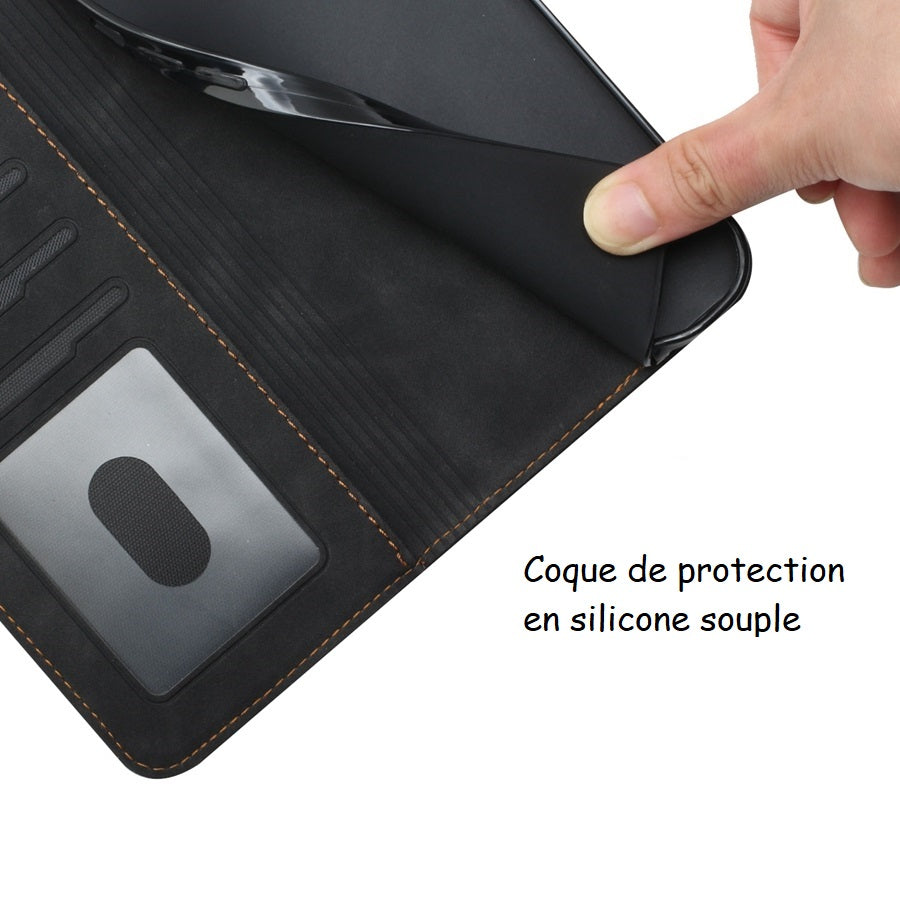 Etui de protection à fermeture magnétique pour téléphones Samsung (série S début)