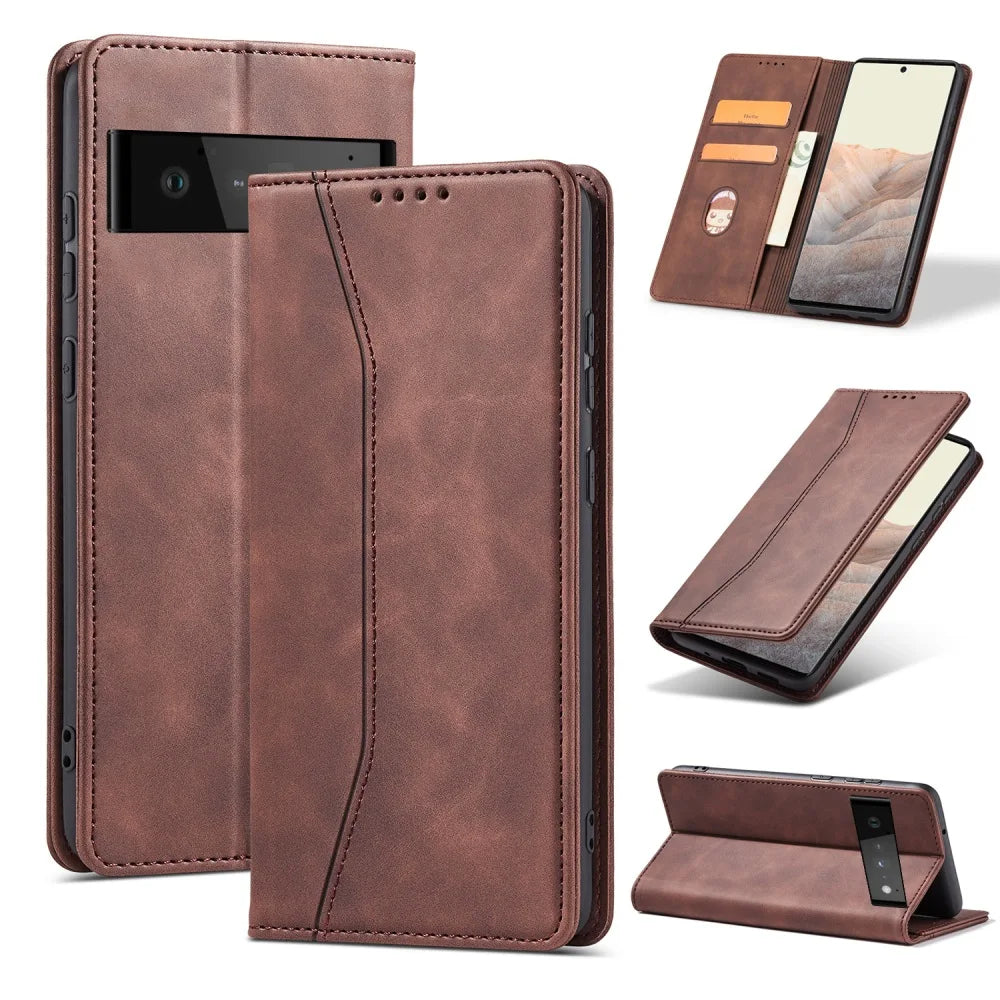 Etui de protection à fermeture magnétique pour Google Pixel