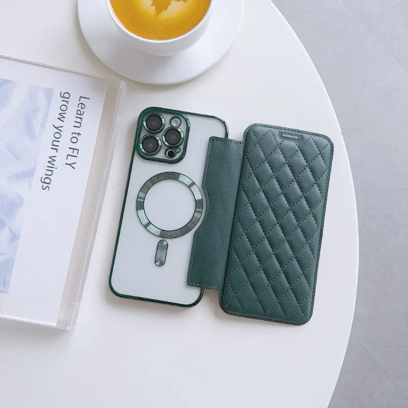 Elegant étui magsafe pour iPhone (14 au 16)