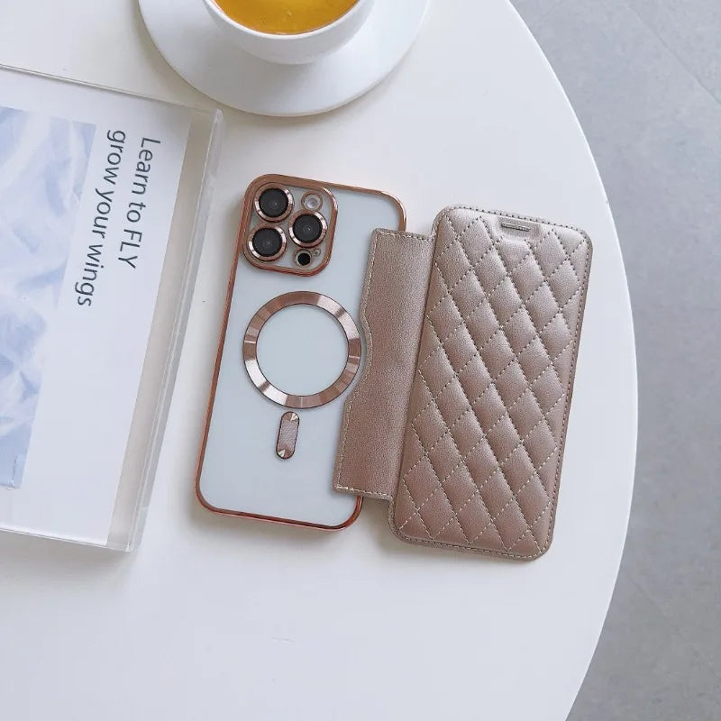 Elegant étui magsafe pour iPhone (14 au 16)