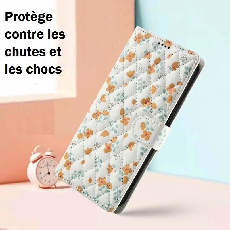 Etui imprimé floral à fermeture magnétique pour Xiaomi (série Poco)