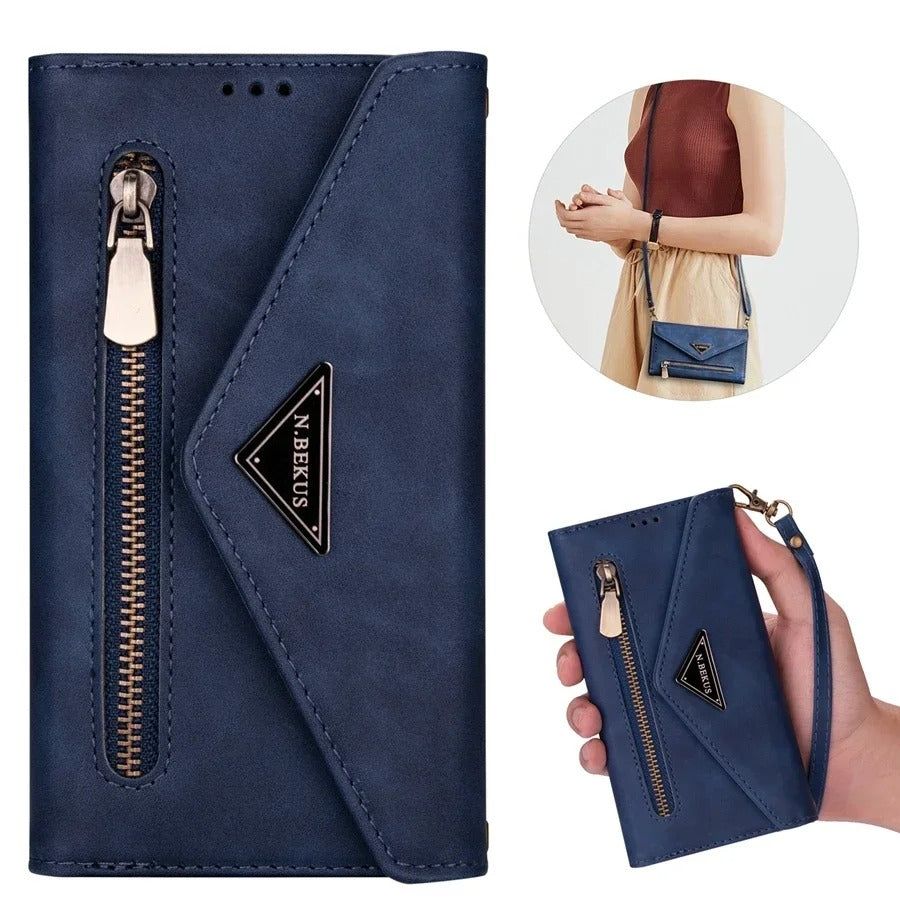 Etui porte-monnaie type sac à main très raffiné pour téléphones Samsung (série S)