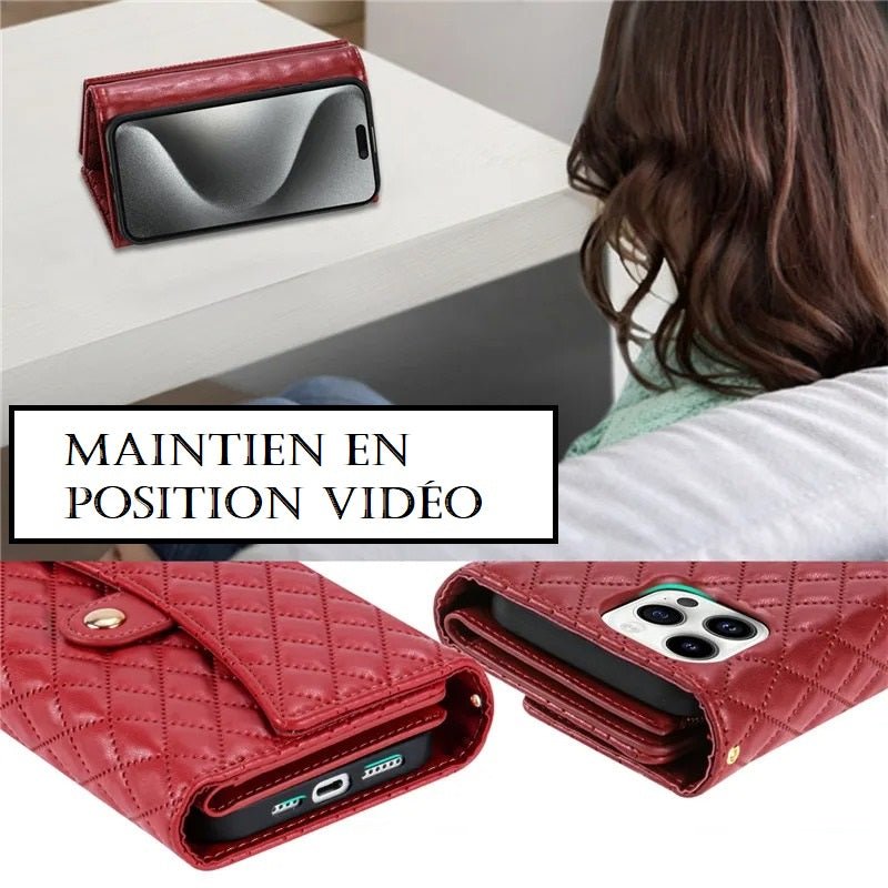 Etui porte-monnaie très élégant pour iPhone (du 7 au 12)