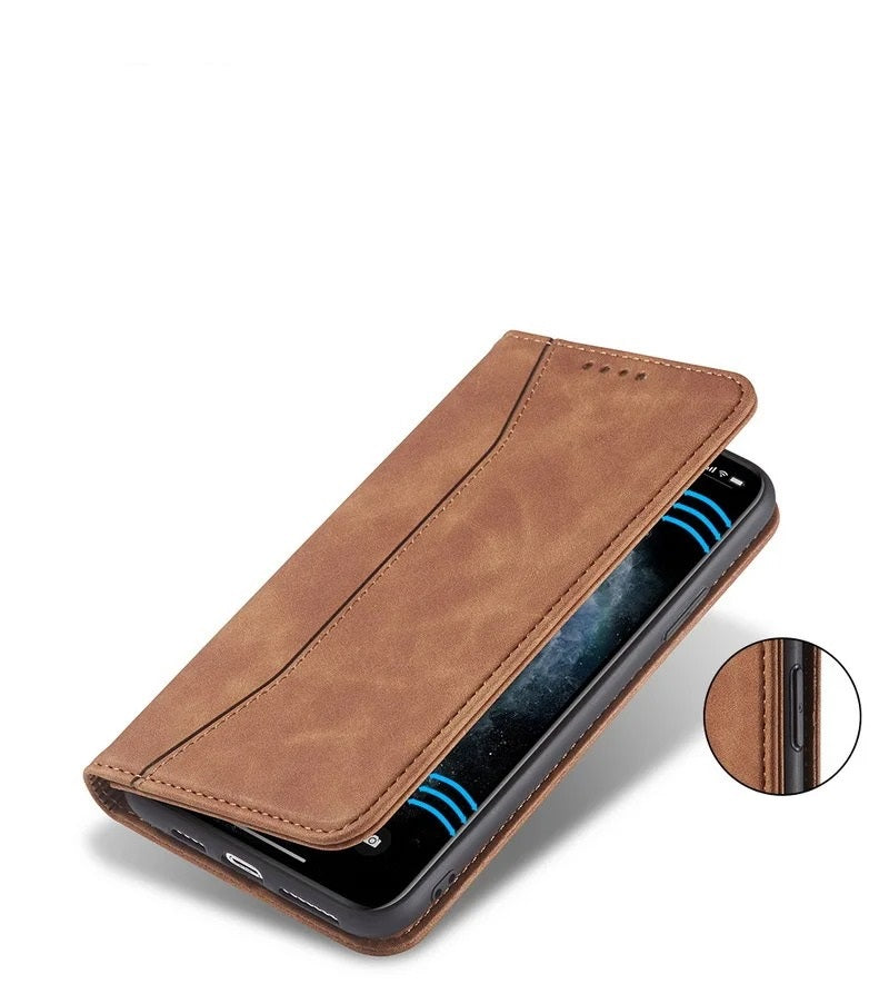 Etui de protection à fermeture magnétique pour iPhone (13 au 16)
