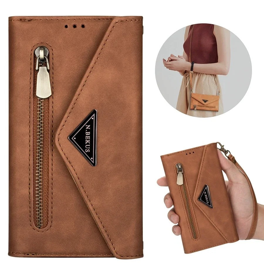 Etui porte-monnaie type sac à main très raffiné pour téléphones Samsung (série S)